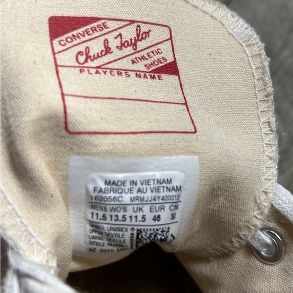 Converse Chuck Taylor 10 All Star Mens White Sneakers Kicks Shoes Size 11.5 - Picture 9 of 9